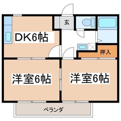 南松本駅 徒歩10分 2階の物件間取画像